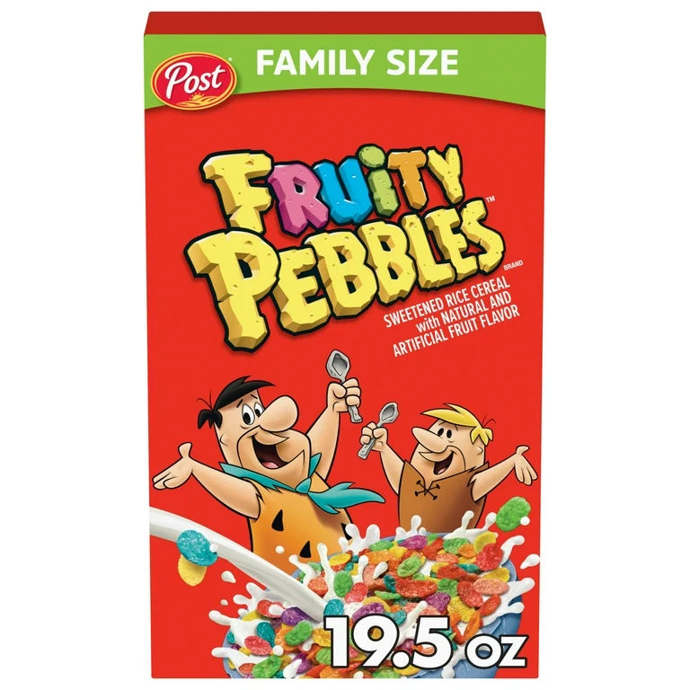 Cereal Frutal Fruity PEBBLES Libre de Gluten Tamaño Familiar 552g