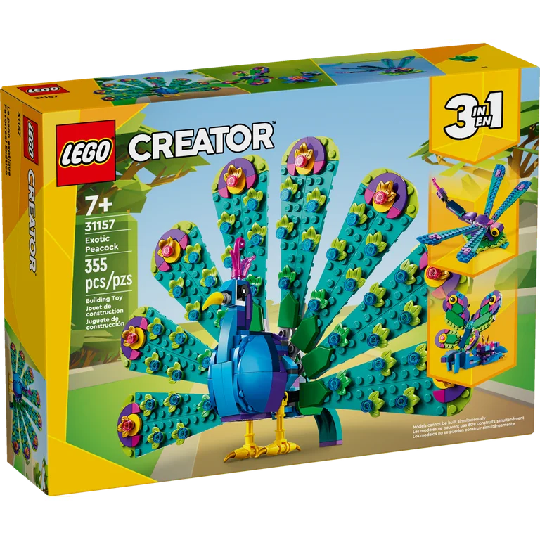 Set Lego Creator 3 en 1 Pavo Real Exótico