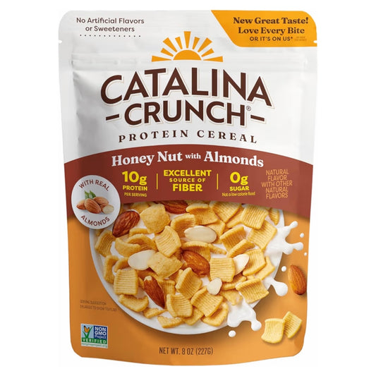 Cereal Proteico Sin Azúcar Catalina Crunch Honey Nut & Almonds 227g