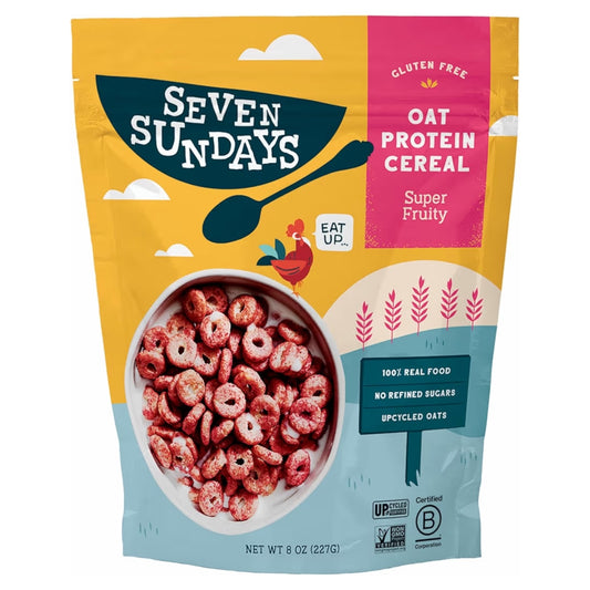 Cereal Proteico Avena Seven Sundays Super Fruity Tamaño Grande 227g
