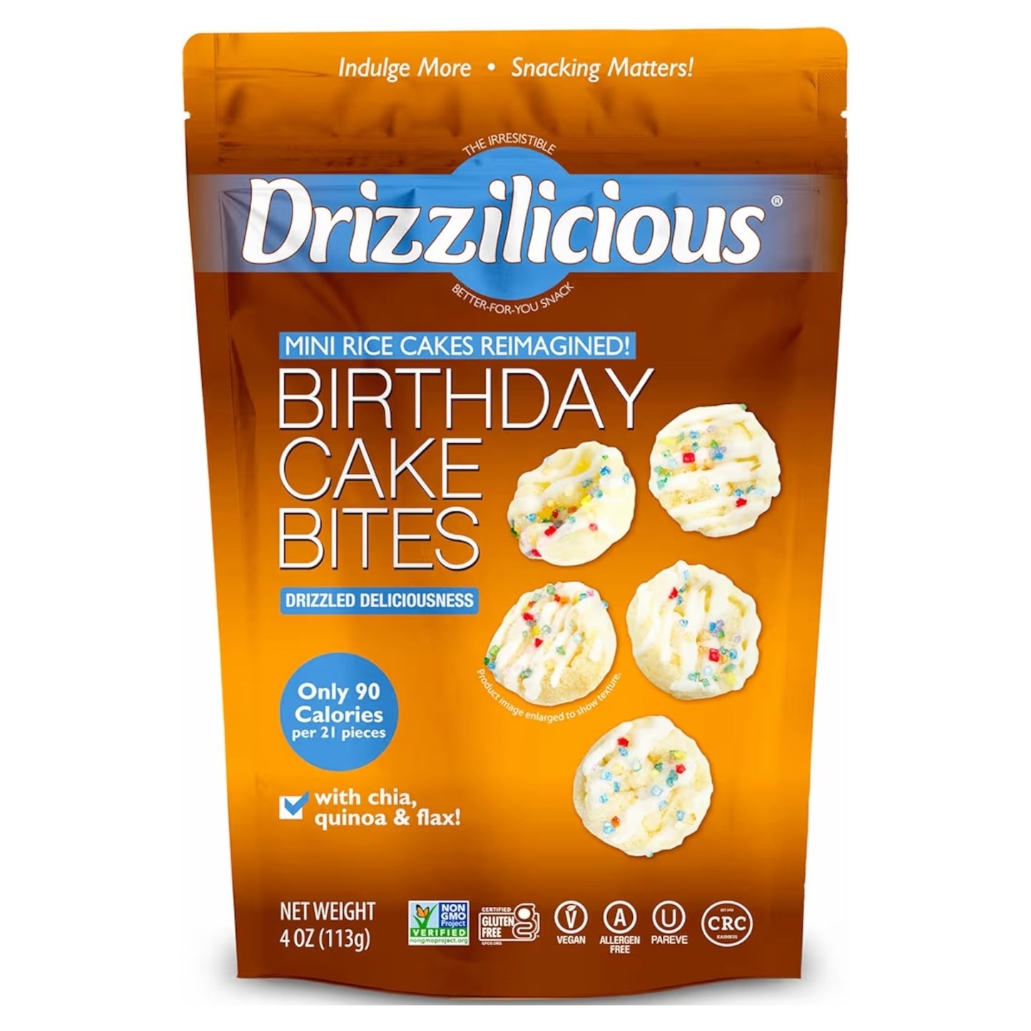 Mini Pasteles Arroz Drizzilicious Birthday Cake Bites 113g