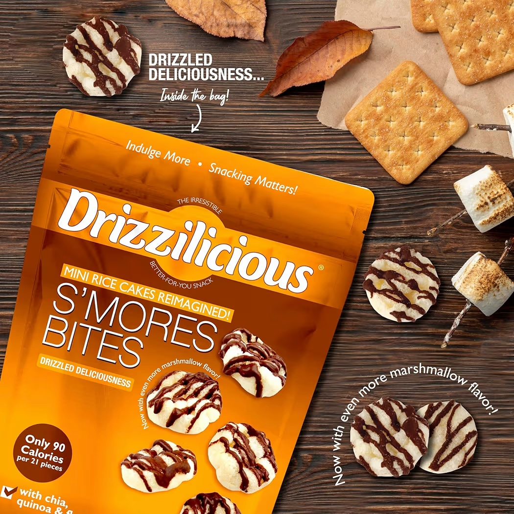 Mini Pasteles Arroz Drizzilicious S’Mores Bites 113g