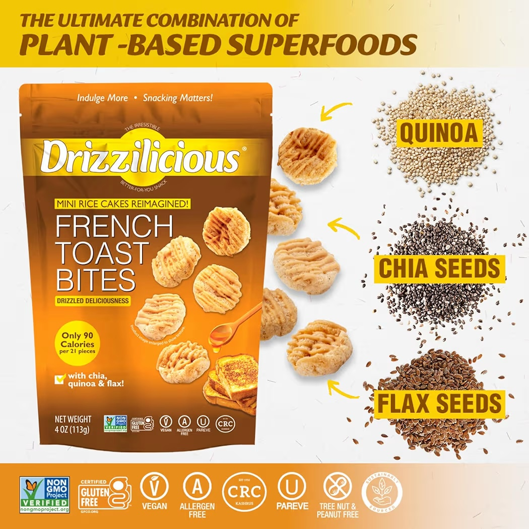 Mini Pasteles Arroz Drizzilicious French Toast Bites 113g