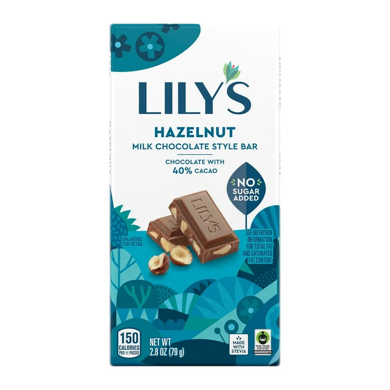 Barra Chocolate Lily’s Avellanas No Suggar Added 85g