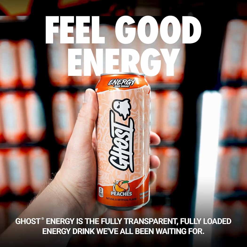 Ghost Energy Peaches Sin Azúcar 473 mL