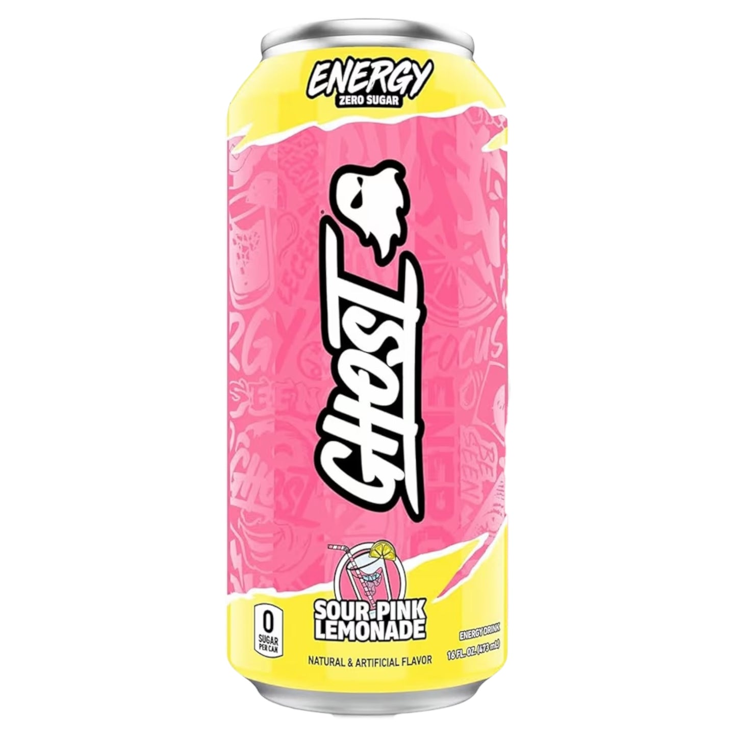 Ghost Energy Sour Pink Lemonade Sin Azúcar 473 mL