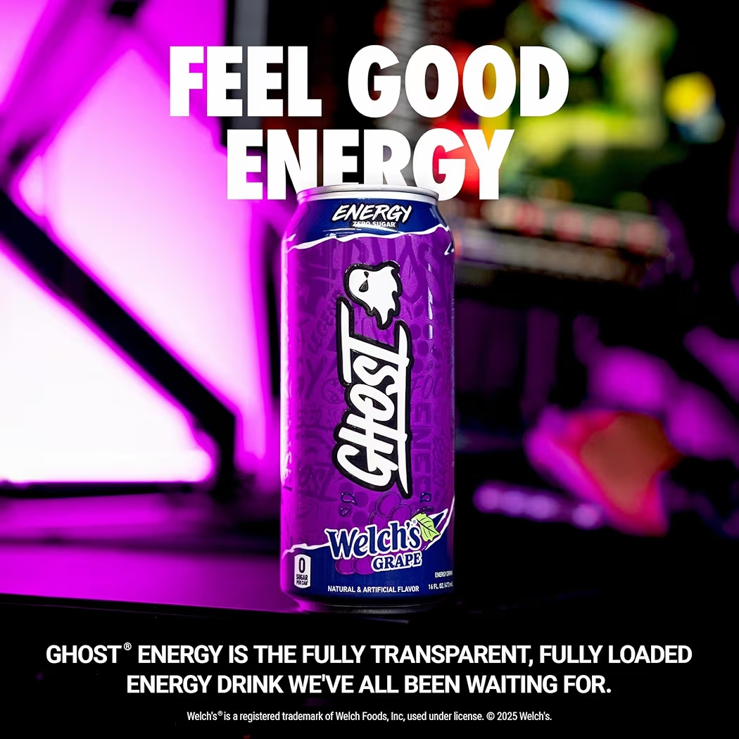 Ghost Energy Uva Welch’s Grape Sin Azúcar 473 mL