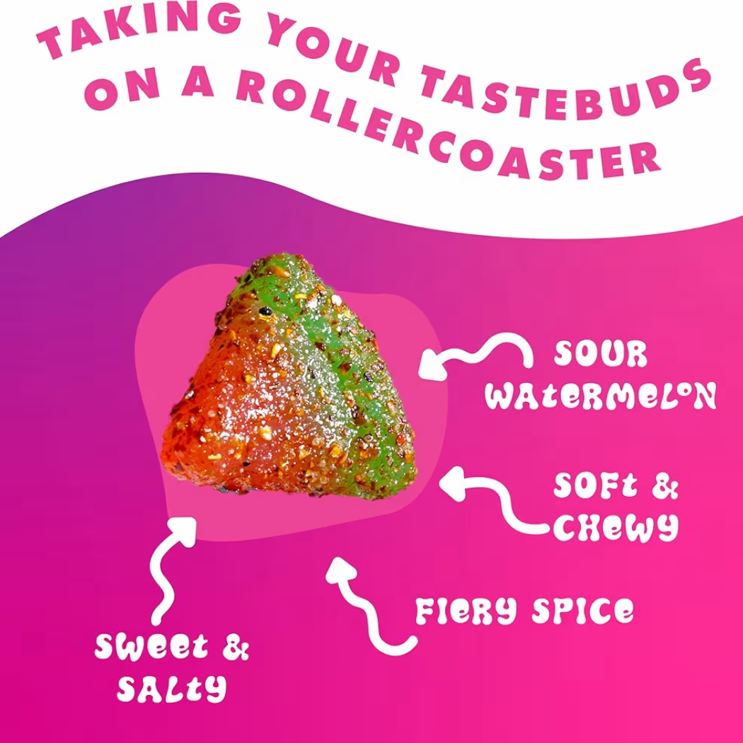 Gomitas Veganas Chili Chews Sandía Watermelon Bites 113g