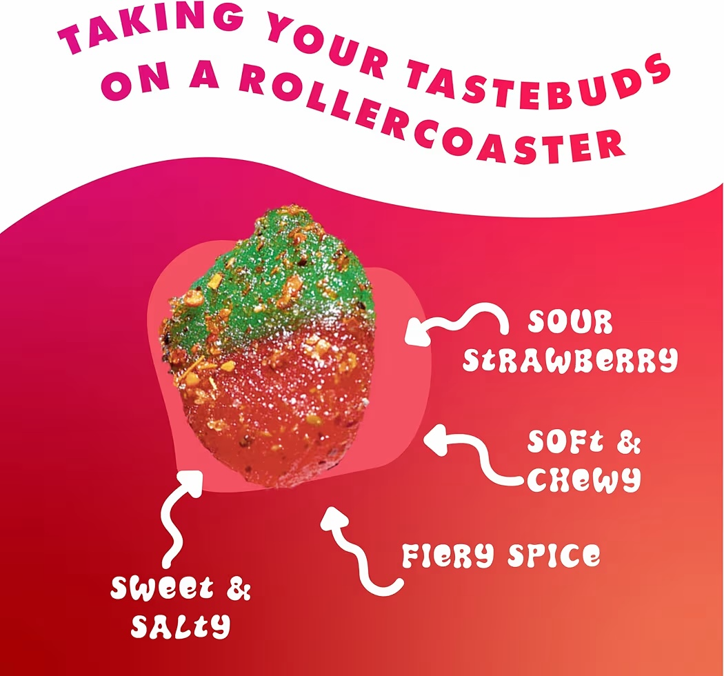 Gomitas Veganas Chili Chews Fresa Strawberry Bites 113g