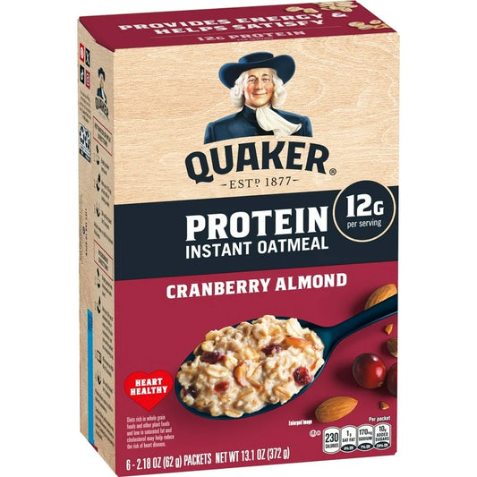 Avena Instantánea Quaker Proteína Cranberry Almond 372g