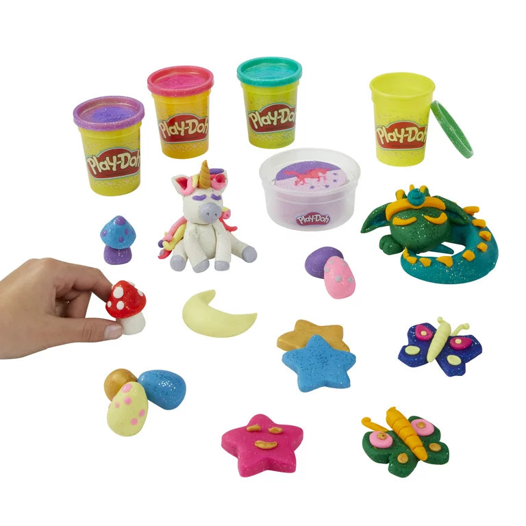 Set Play-Doh Masa Mágica Brillante Magical Sparkle Compound + Accesorios