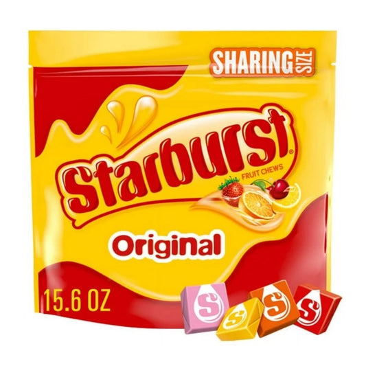 Caramelos Masticables Starburst Original Fruit Chews Tamaño Grande 442g