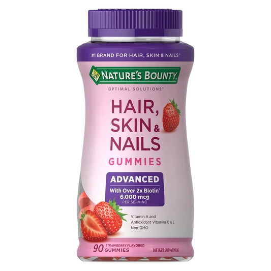 HAIR, SKIN & NAILS: Gomitas Nature’s Bounty Advanced Fresa x90 Unidades