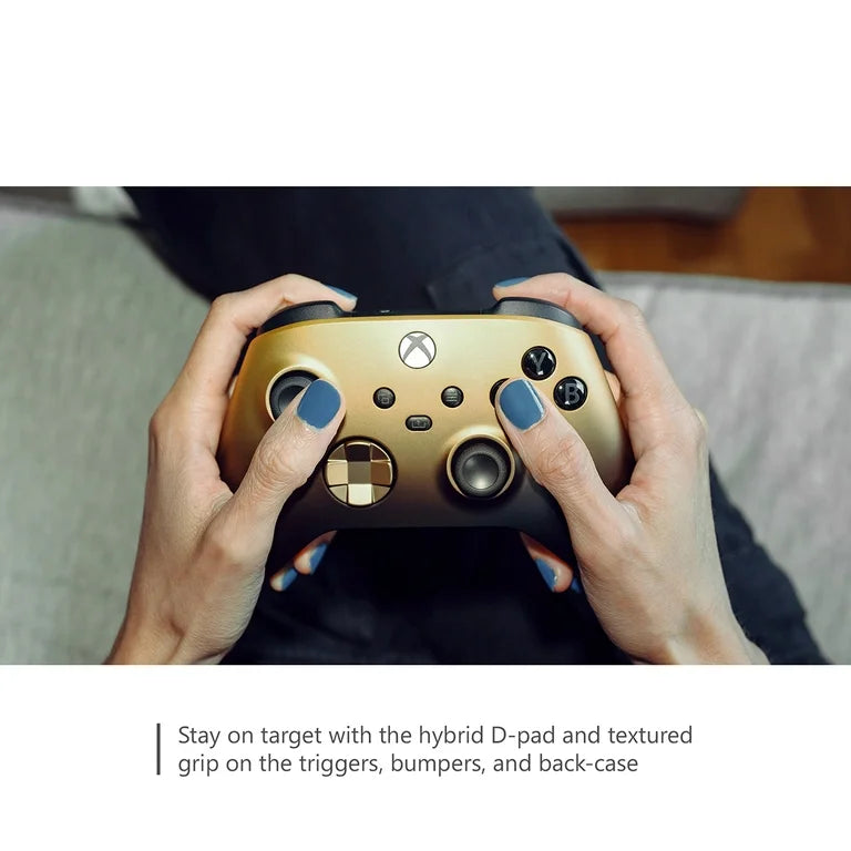 Microsoft Xbox Mando Inalámbrico Gold Shadow Modelo Compatible Universal