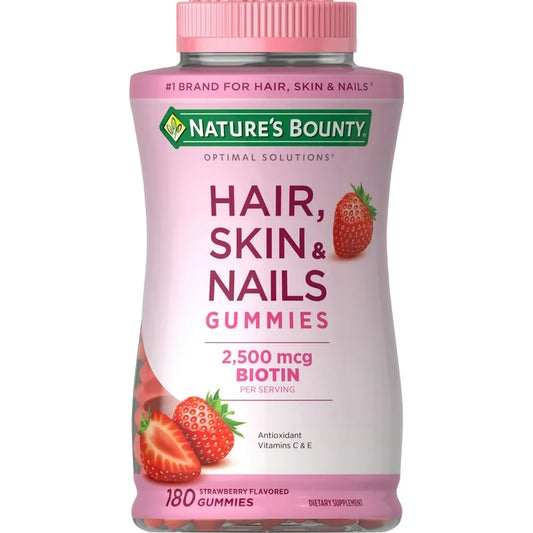 HAIR, SKIN & NAILS: Gomitas Nature’s Bounty Fresa x180 Unidades