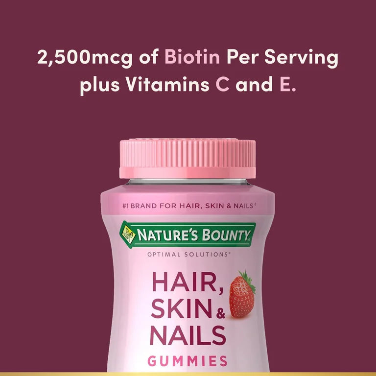 HAIR, SKIN & NAILS: Gomitas Nature’s Bounty Fresa x180 Unidades