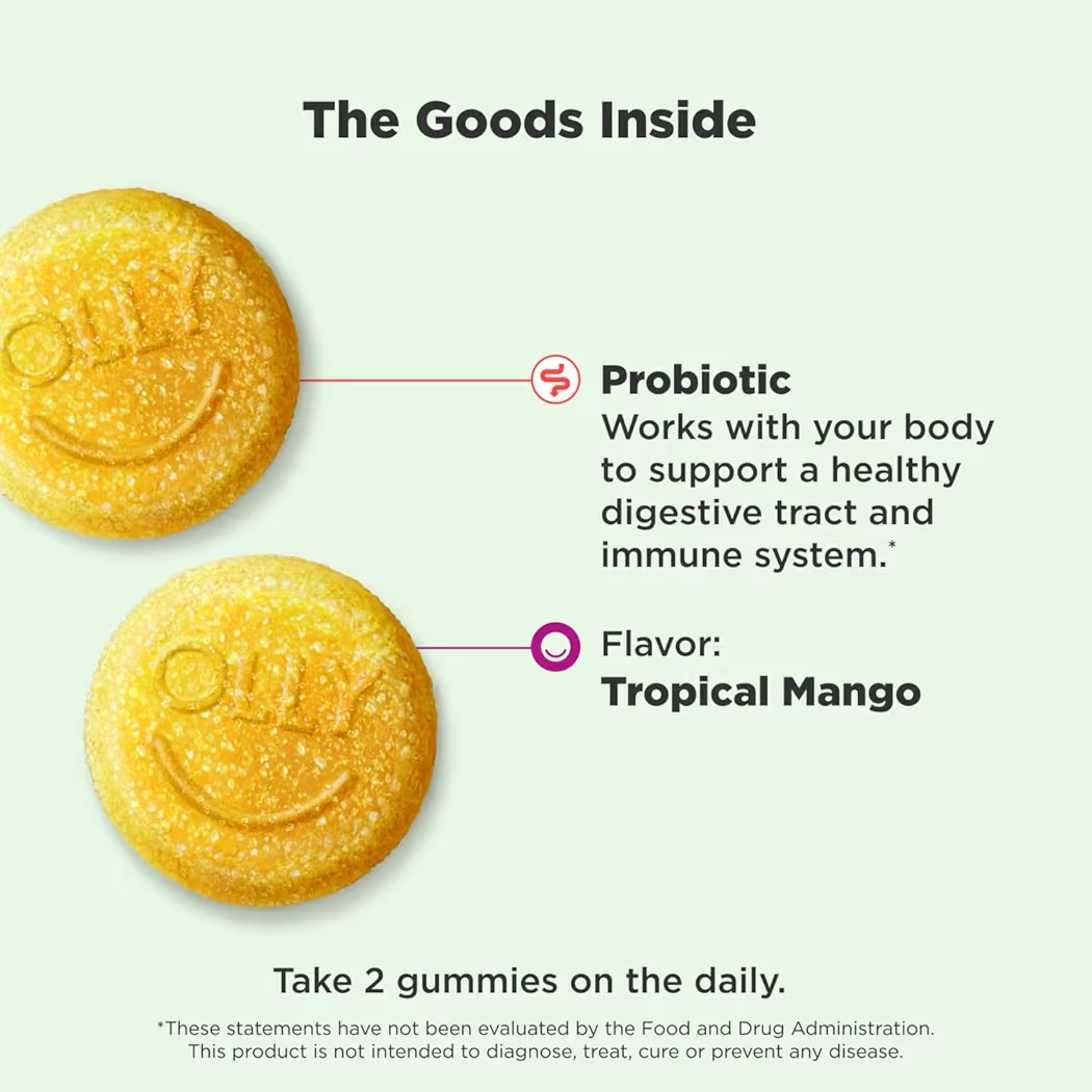 PROBIOTIC: Gomitas Olly Tropical Mango x80 Unidades