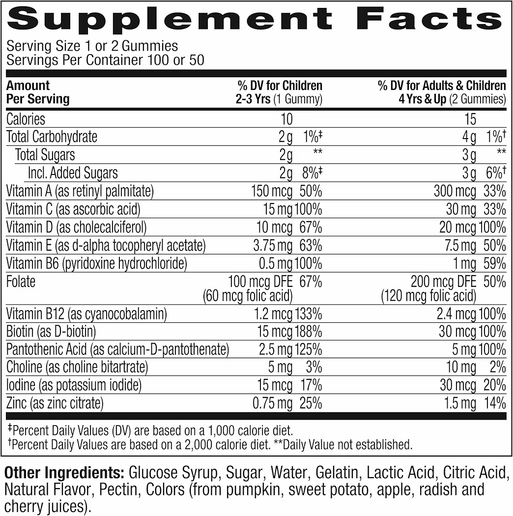 KIDS MULTI: Gomitas Olly Gummy Worms Sour Fruity Punch x100 Unidades