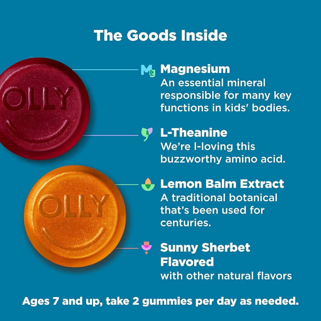 KIDS MOOD BALANCE: Gomitas Olly Kids Chillax Sunny Sherbet x50 Unidades