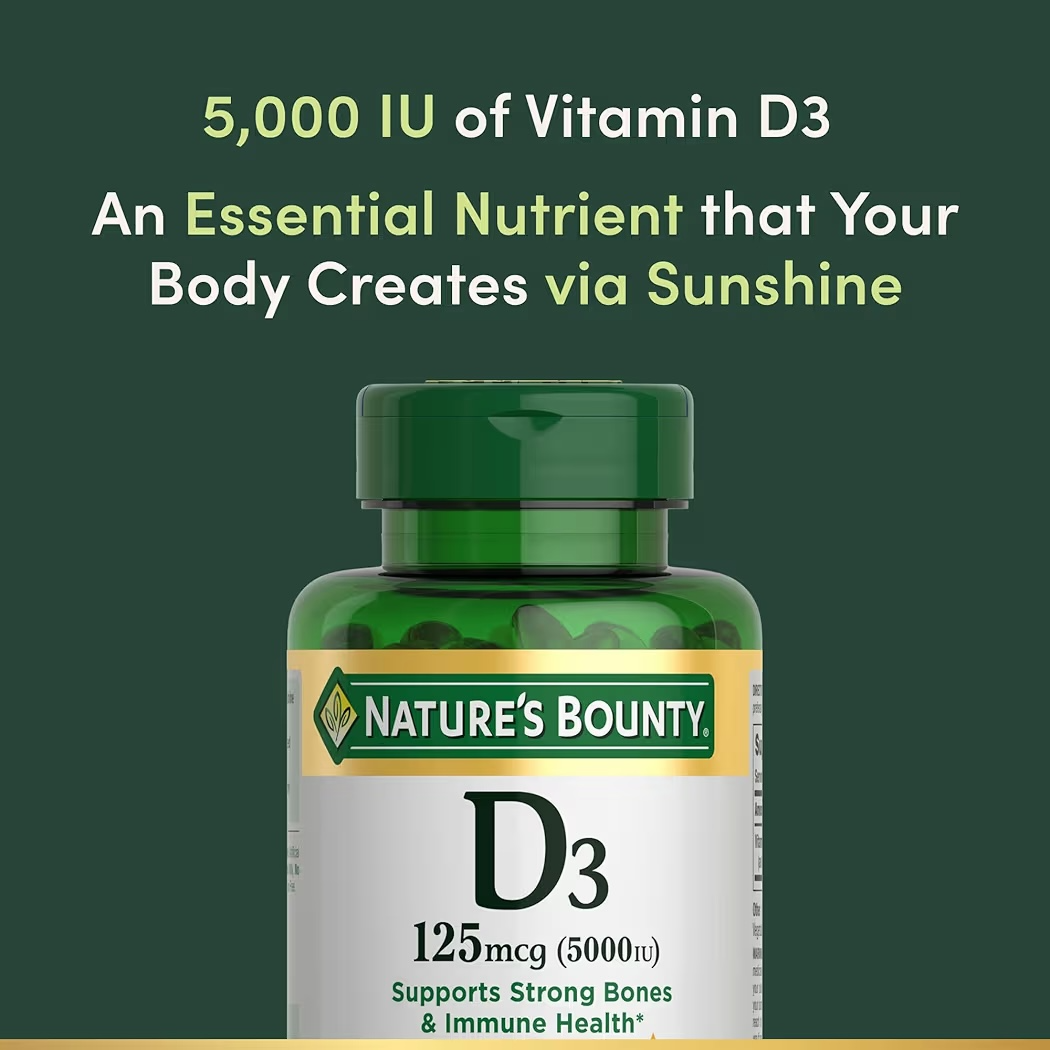 IMMUNE HEALTH: Cápsulas Blandas Nature’s Bounty Vitamina D3 - x150 Unidades