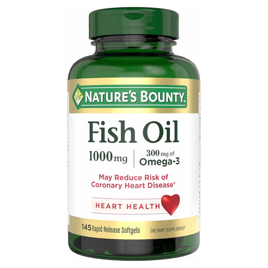 HEART HEALTH: Cápsulas Blandas Nature’s Bounty Aceite Pescado Fish Oil x145 Unidades