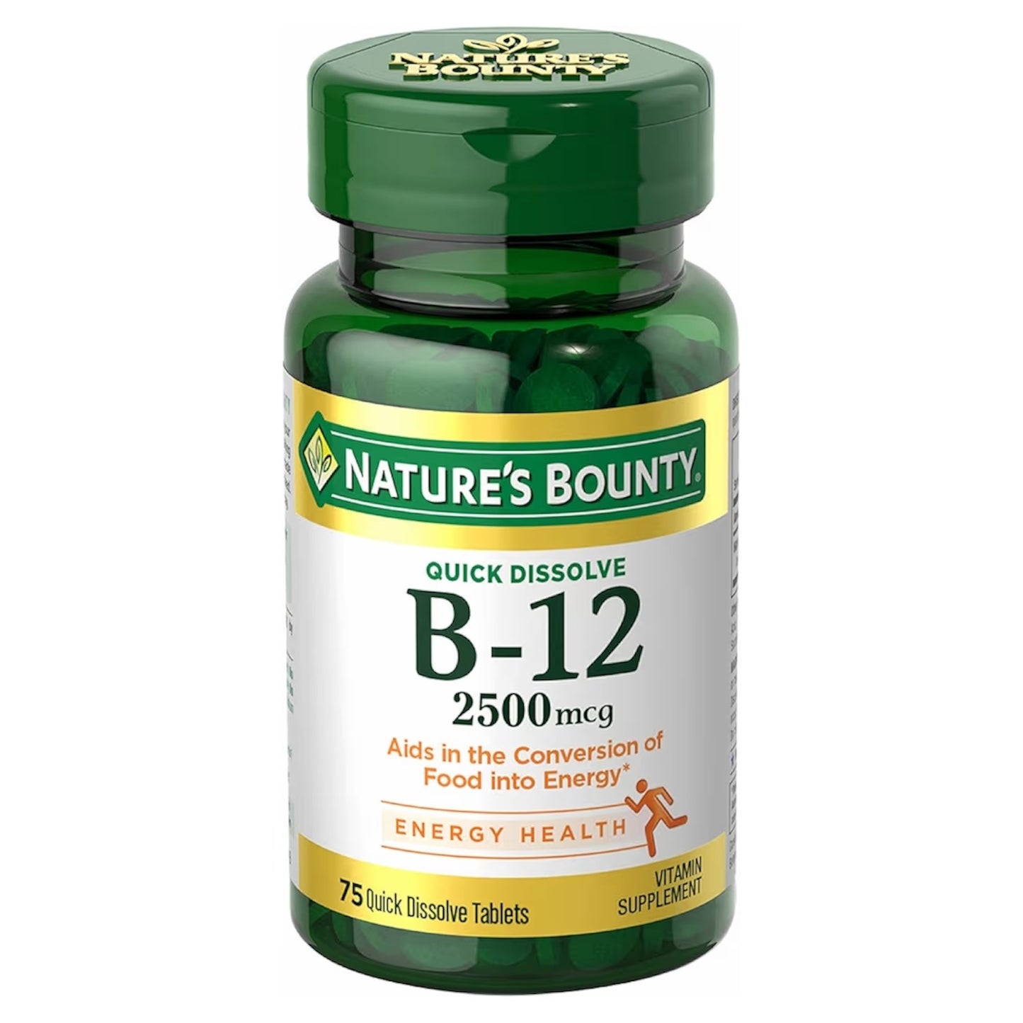 ENERGY HEALTH: Tabletas Rápida Disolución Nature’s Bounty Vitamina B-12 - x75 Unidades