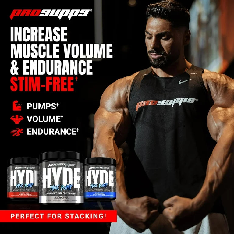Suplemento Pre-Entreno Prosupps Hyde Max Pump Sin Sabor 248g