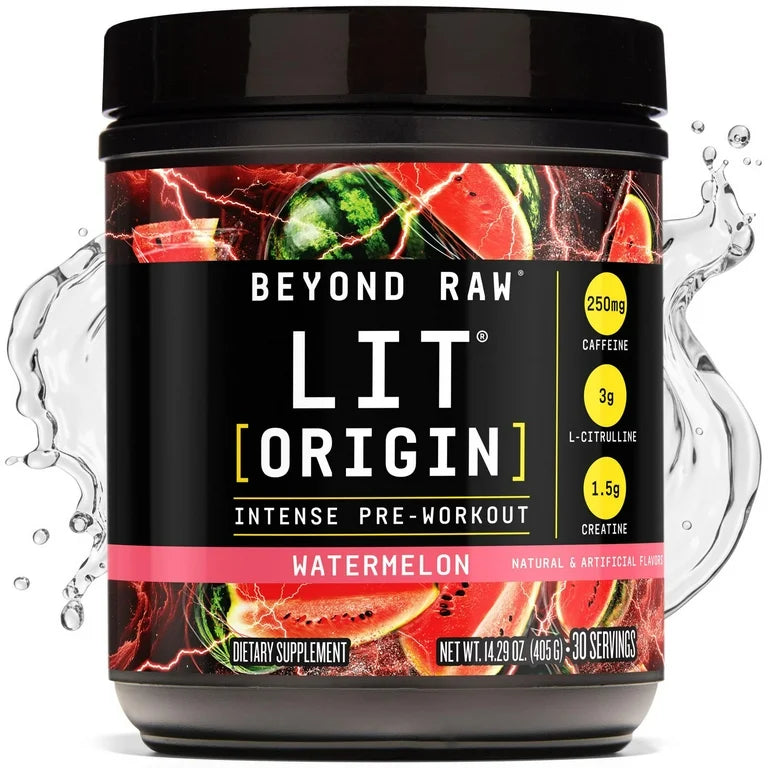 Suplemento Pre-Entreno Intenso Beyond Raw Lit Origin Sandía 428g
