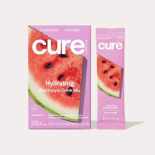 Bebida Vegana Cure Hydrating Electrolyte Drink Mix Sandía x8 Unidades - 58g