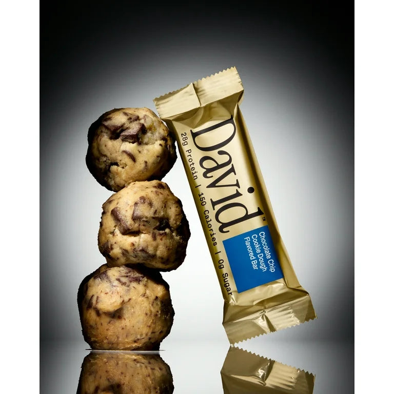 Barras Proteína David Chocolate Chip Cookie Dough x4 Unidades - 248g