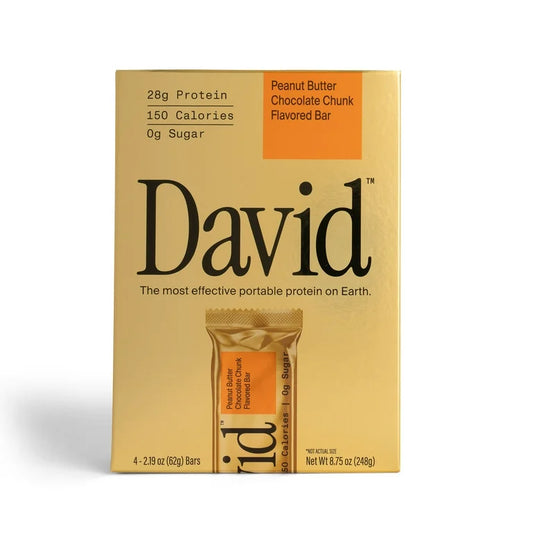 Barras Proteína David Peanut Butter Chocolate Chunk x4 Unidades - 248g