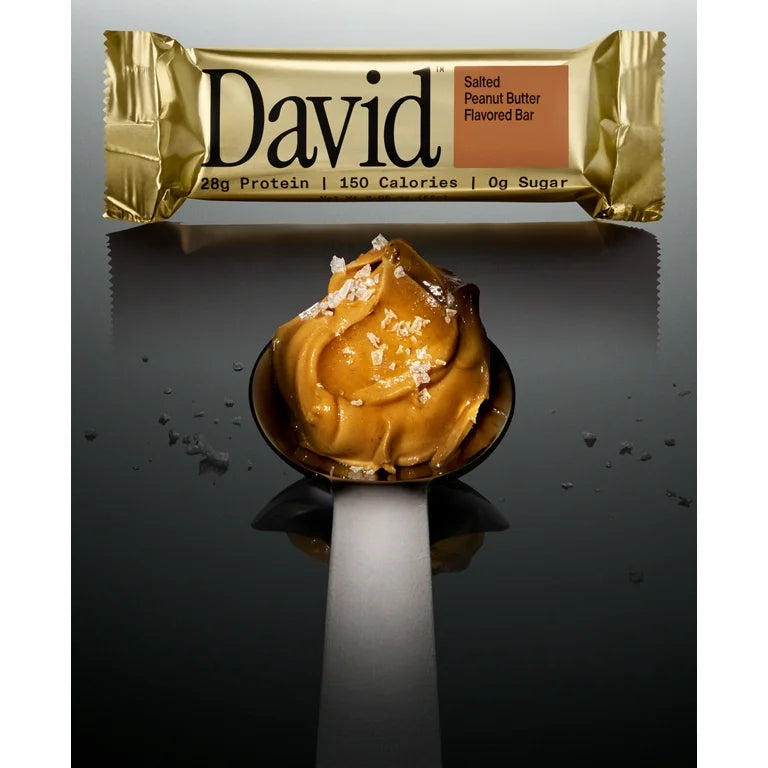 Barras Proteína David Salted Peanut Butter x4 Unidades - 248g