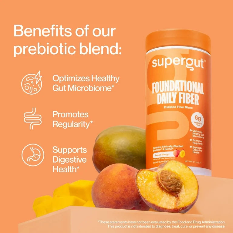 Fibra Prebiótica Mango & Durazno Supergut Foundational Daily Fiber 174g