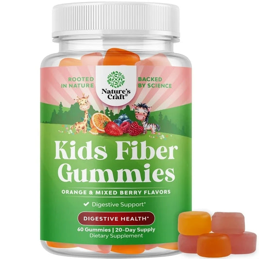 KIDS DIGESTIVE HEALTH: Gomitas Fibra Nature’s Craft Orange & Mixed Berry x60 Unidades