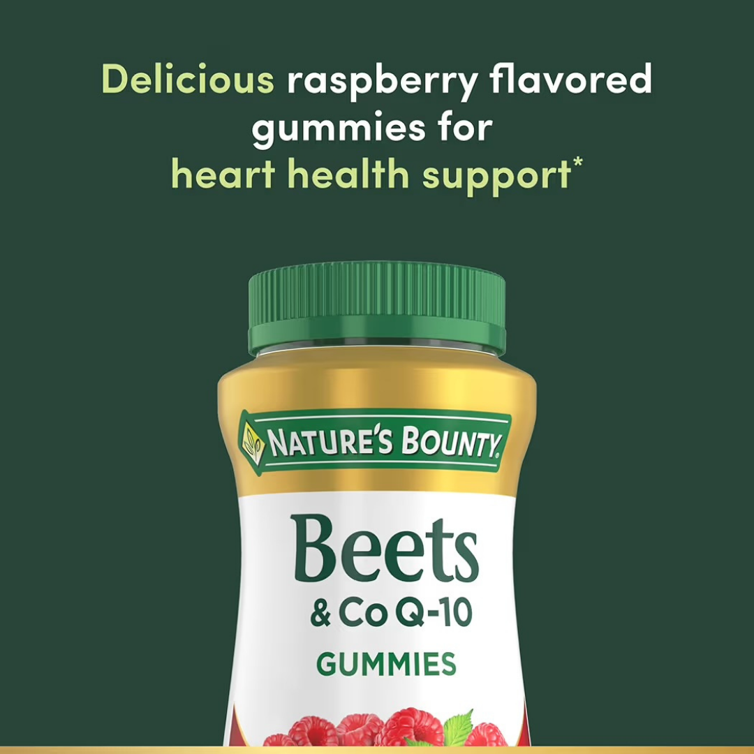 HEART HEALTH: Gomitas Nature’s Bounty Beets & Co Q-10 Frambuesa x60 Unidades