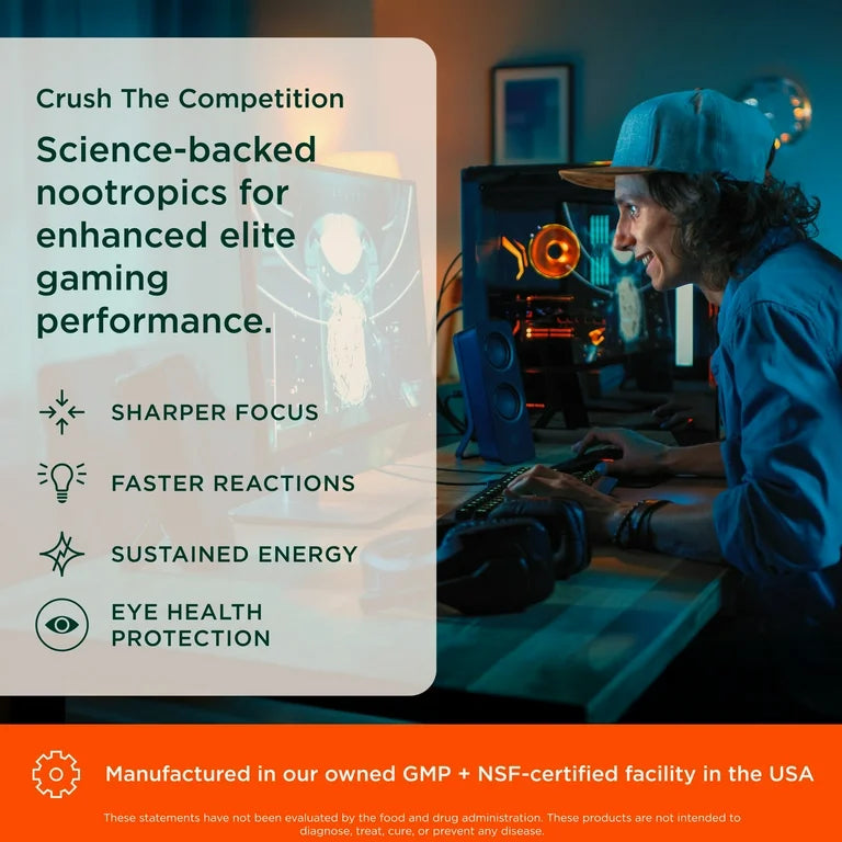 GAMER: Cápsulas Veganas Genius Fórmula Rendimiento Mental x80 Unidades