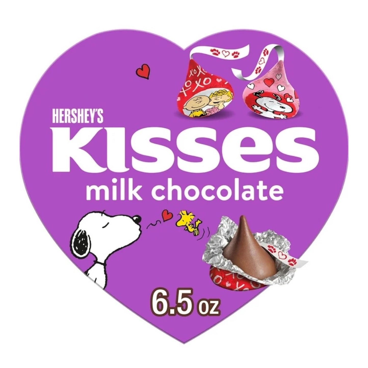 VALENTINE: Chocolates Hershey’s Kisses Snoopy & Friends Corazón 184g
