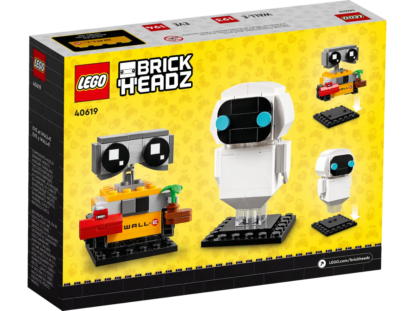 Set Lego Brick Headz WALL-E & Eva