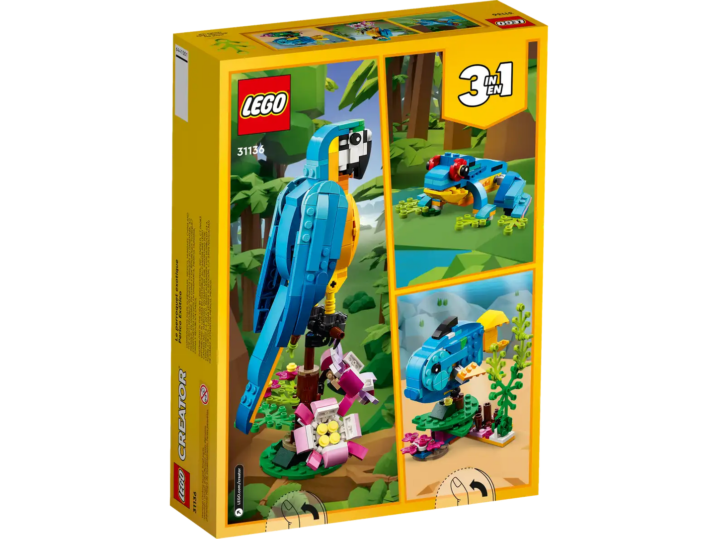 Set Lego Creator 3 en 1 Loro Exótico