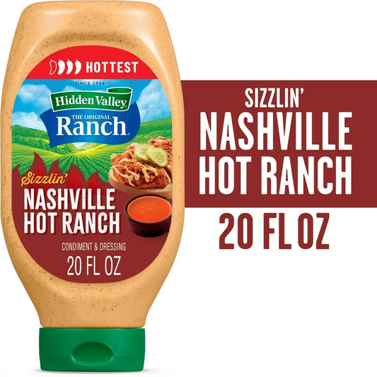 Salsa Hidden Valley Sizzlin’ Nashville Hot Ranch Tamaño Grande 591 mL