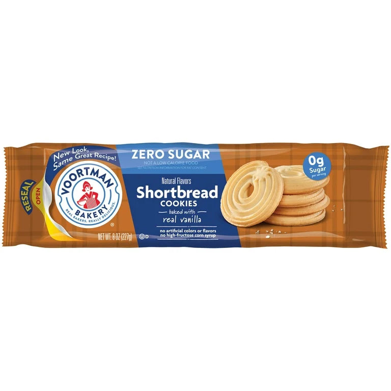 Galletas Voortman Shortbread Real Vanilla Sin Azúcar 227g
