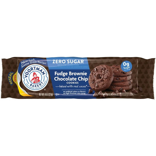 Galletas Voortman Fudge Brownie Chocolate Chip Sin Azúcar 227g