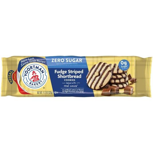 Galletas Voortman Fudge Striped Shortbread Sin Azúcar 227g