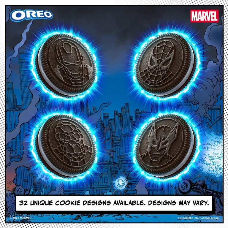EDICIÓN LIMITADA: Oreo Stuf Of Legends Marvel Tamaño Grande 303g