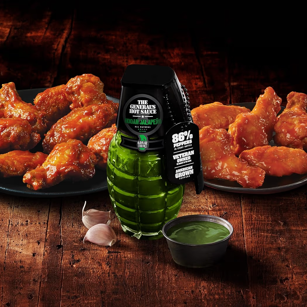 Salsa Picante The General’s Hot Sauce Hooah Jalapeño 180 mL