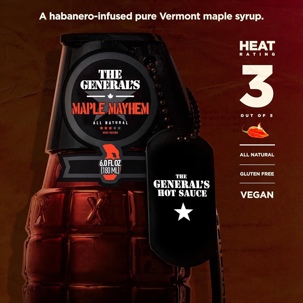 Salsa Picante The General’s Hot Sauce Maple Mayhem 180 mL