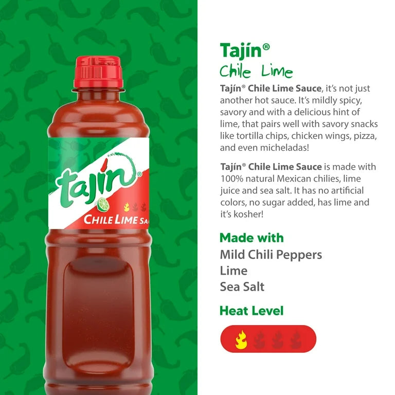 Salsa Picante Tajín Chile Lime Tamaño Grande 455 mL