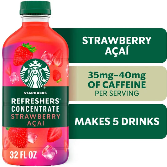 Concentrado Refreshers Starbucks Fresa Açaí 946 mL
