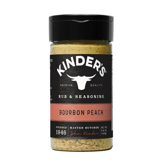 Condimento Kinder’s Bourbon Peach Durazno Premium Quality Tamaño Grande 164g
