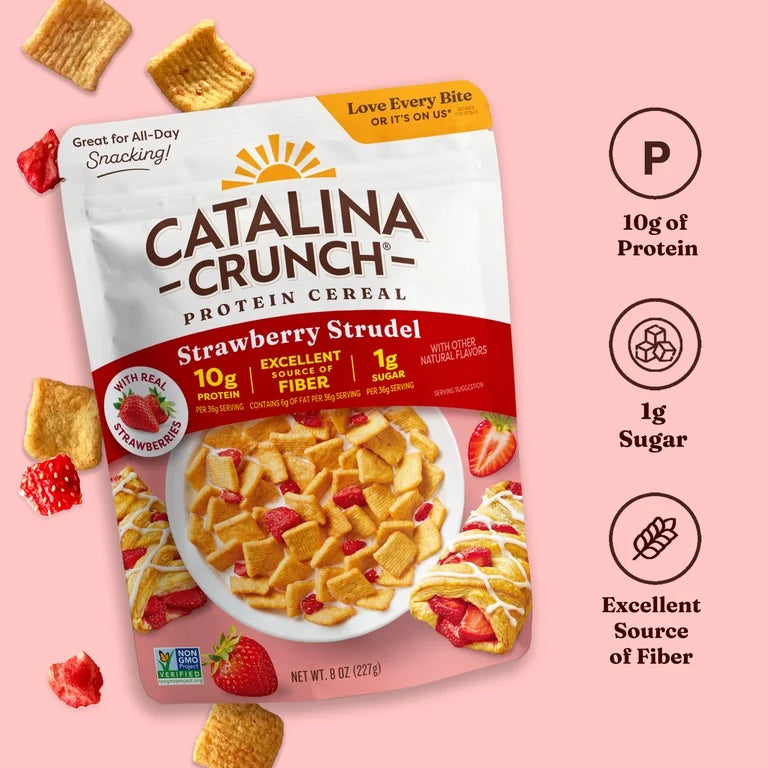Cereal Proteico Catalina Crunch Strawberry Strudel 227g